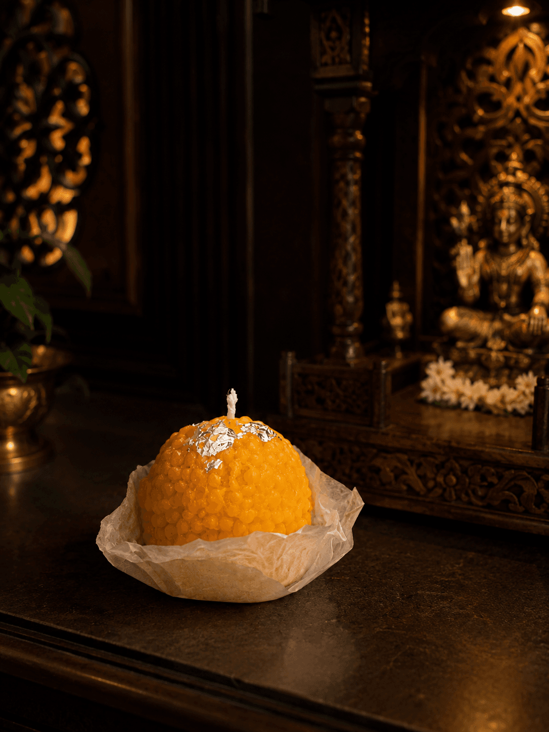 Ladoo Candle – A Sweet Symbol of Love & Celebration 🪔💛