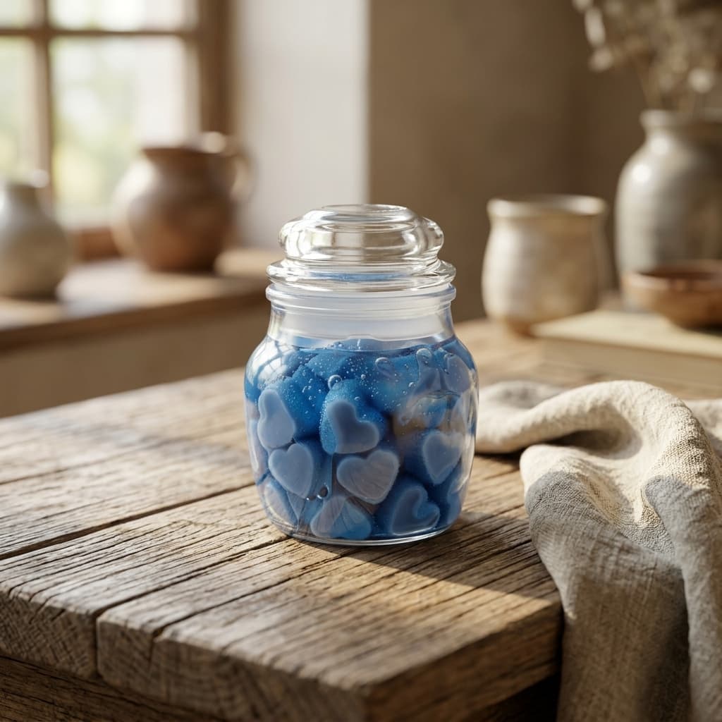 Midnight Blue Sweetheart Gel Candle