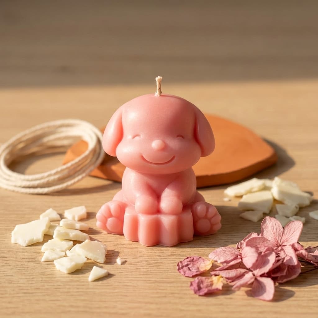 Happy Puppy Candle