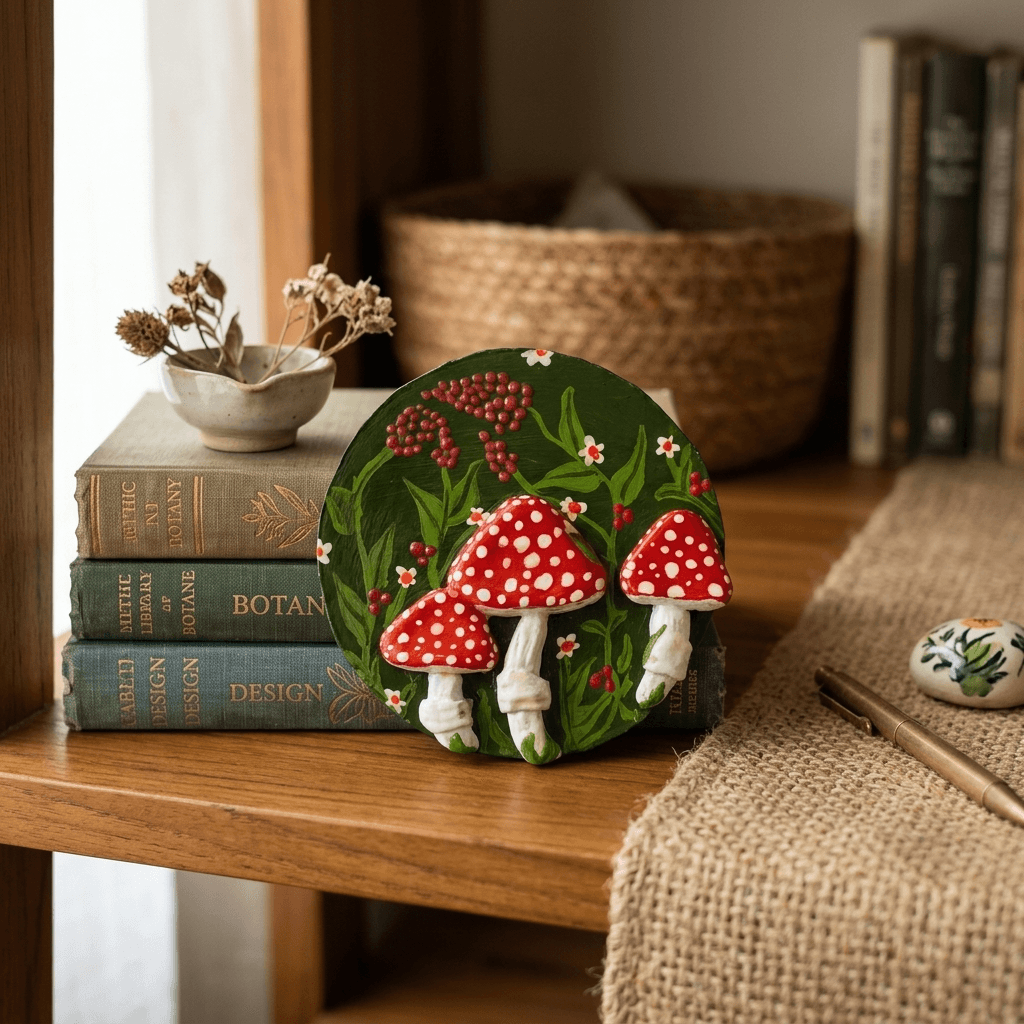 Artisan House Hand-Painted Toadstool Magnet