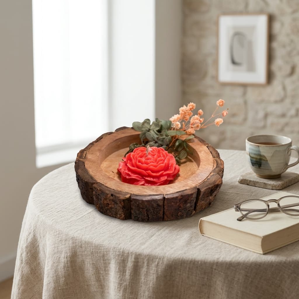 Blossom Bloom Rose Candle