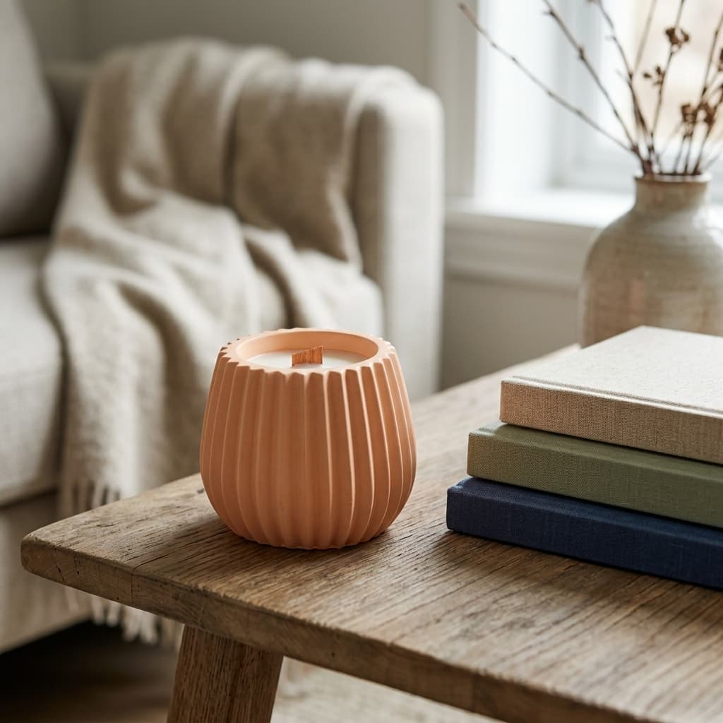Blush Aura Wooden Wick Candle
