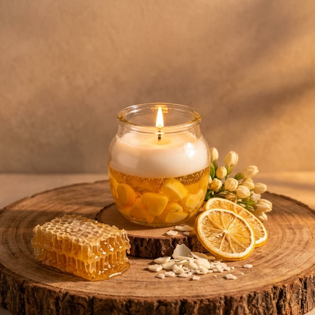 Golden Hearts Jar Candle